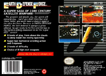 Earth Defense Force (USA) box cover back